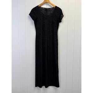 Vintage Esprit de Corp Women Whimsigoth Burnout Velvet Sheer Maxi Dress Size M